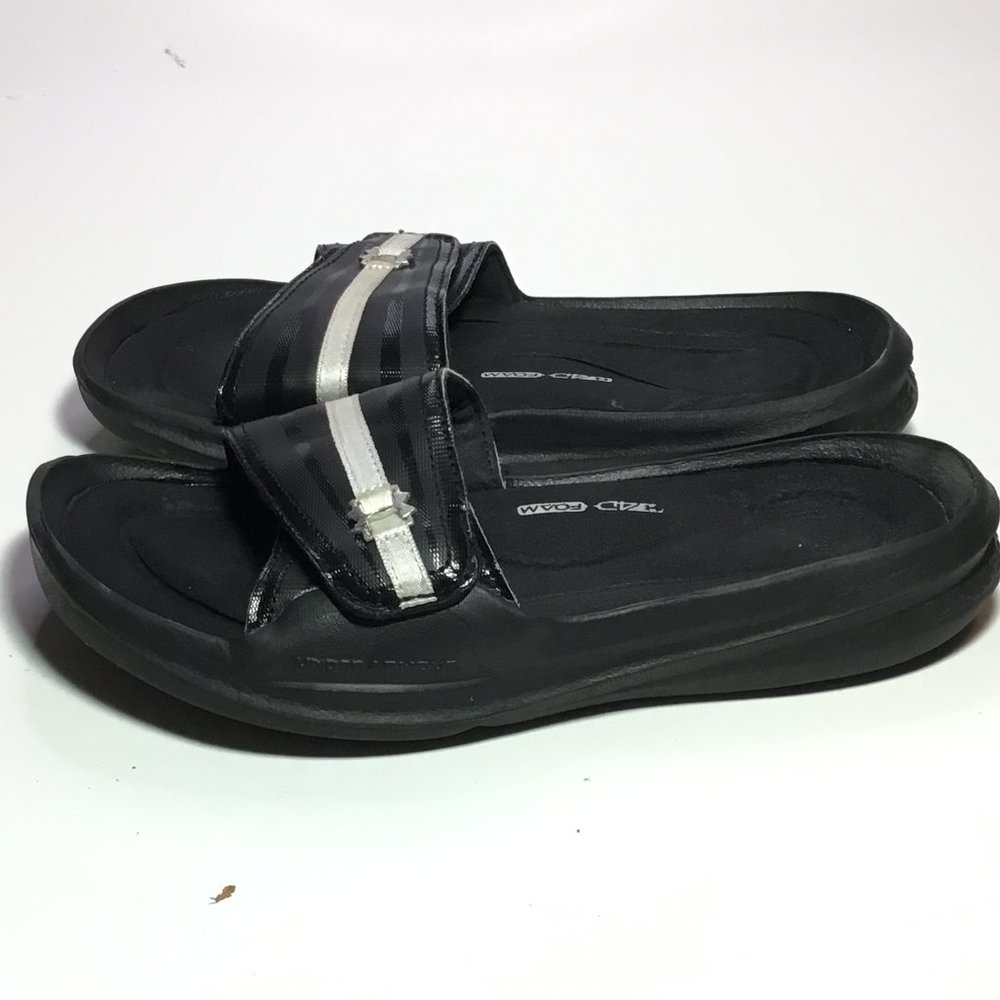 Under Armour 4D Foam Woman's Slides Black Size 8 VGUC
